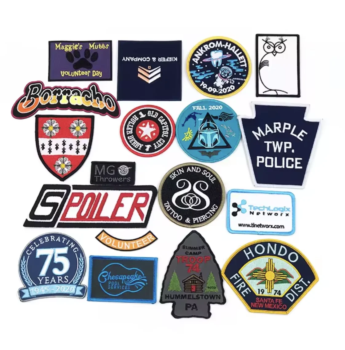 Изготовленный на заказ логотип, утюгом для шитья, термопереводная вышивка, нашивка, крючок и петля для одежды