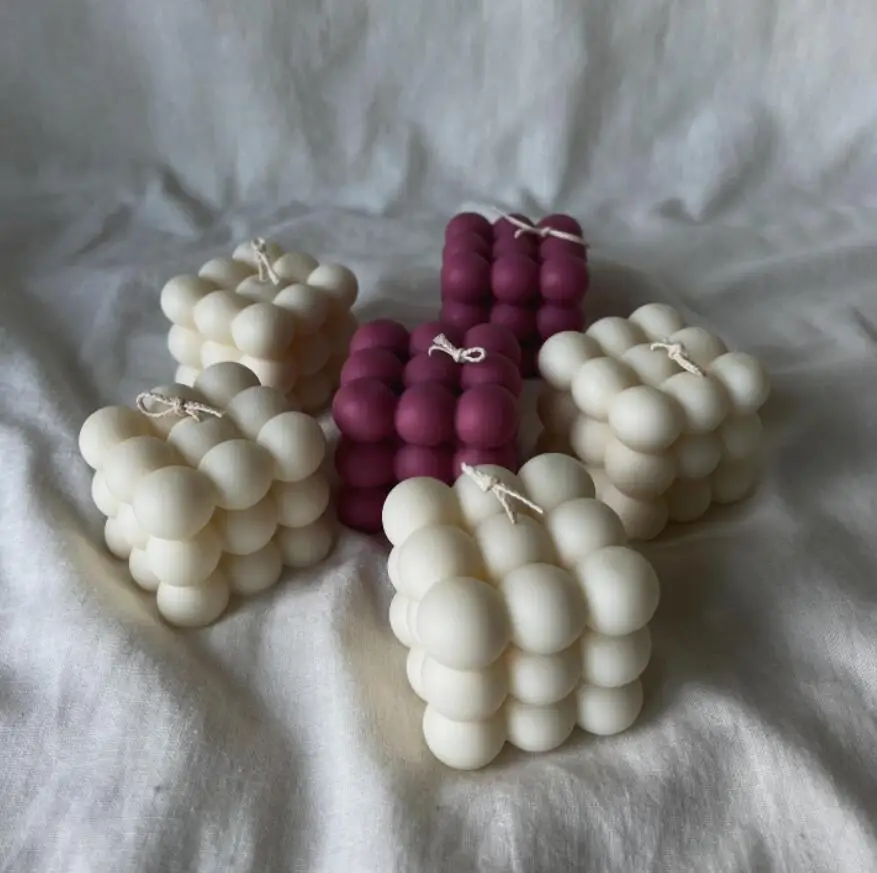 wholesale handmade craft colorful customized art shaped bubble candle/candel