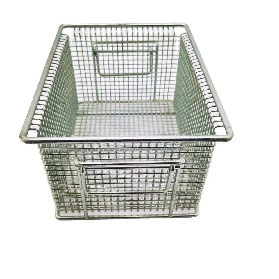 Wire Food Fruit Vegetable Baskets Storage Basket Household Stackable Metal Mesh Basket