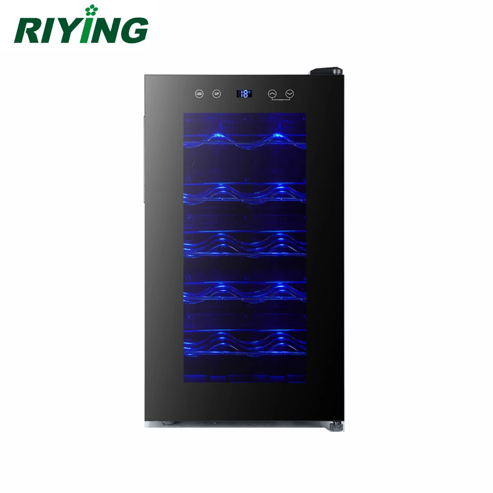 18 Bottle Single Zone Thermoelectric Wine Cellar Cooler Refrigerator with Touch Screen Door