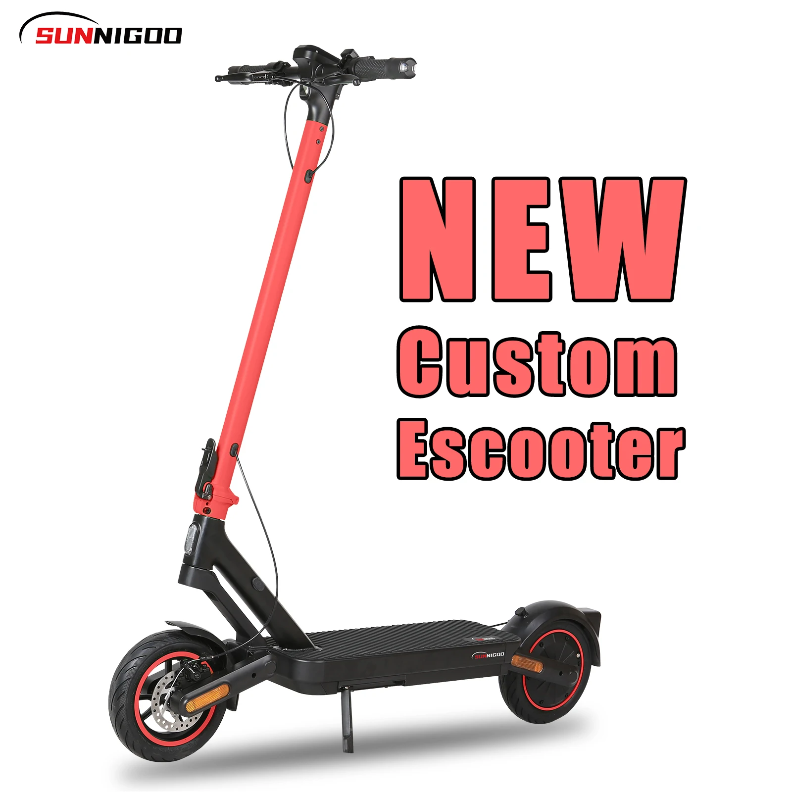 SUNNIGOO Trottinette Electrique 500W IPX5 Custom Logo Urban Escooter With Double Brake Mobility Scooters Electric For Adults
