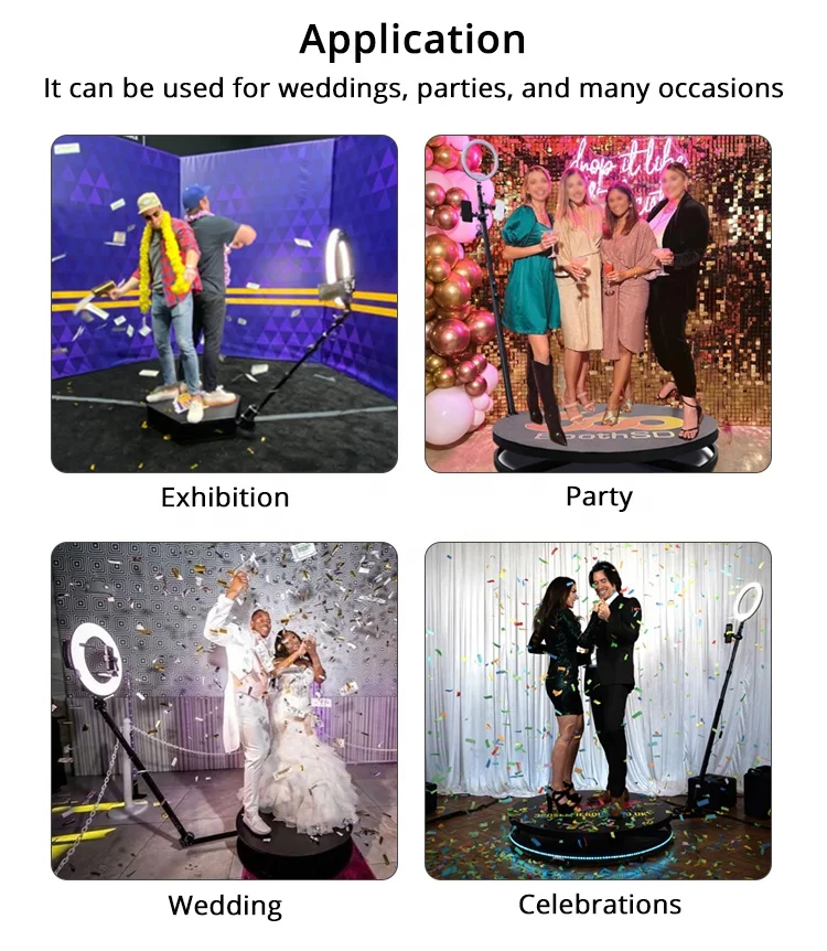 80 100 115 cm Party Slow Rotating Spinning Camera Props Camera Photo Booth 360 With Manual