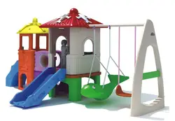 Многофункциональная Коммерческая детская игровая горка и качели, комбинированная игровая площадка