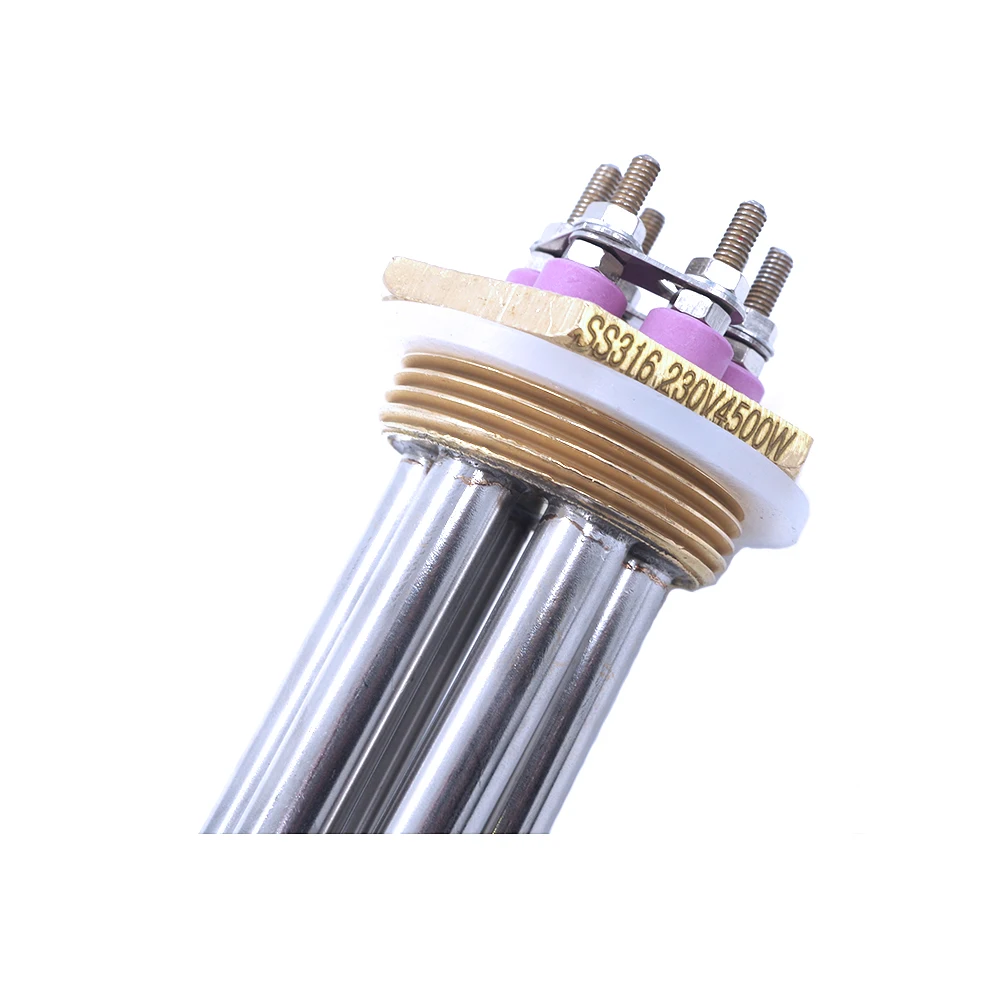 SS316 230V 4500W 3 Elements Immersion Heater for Water Tank