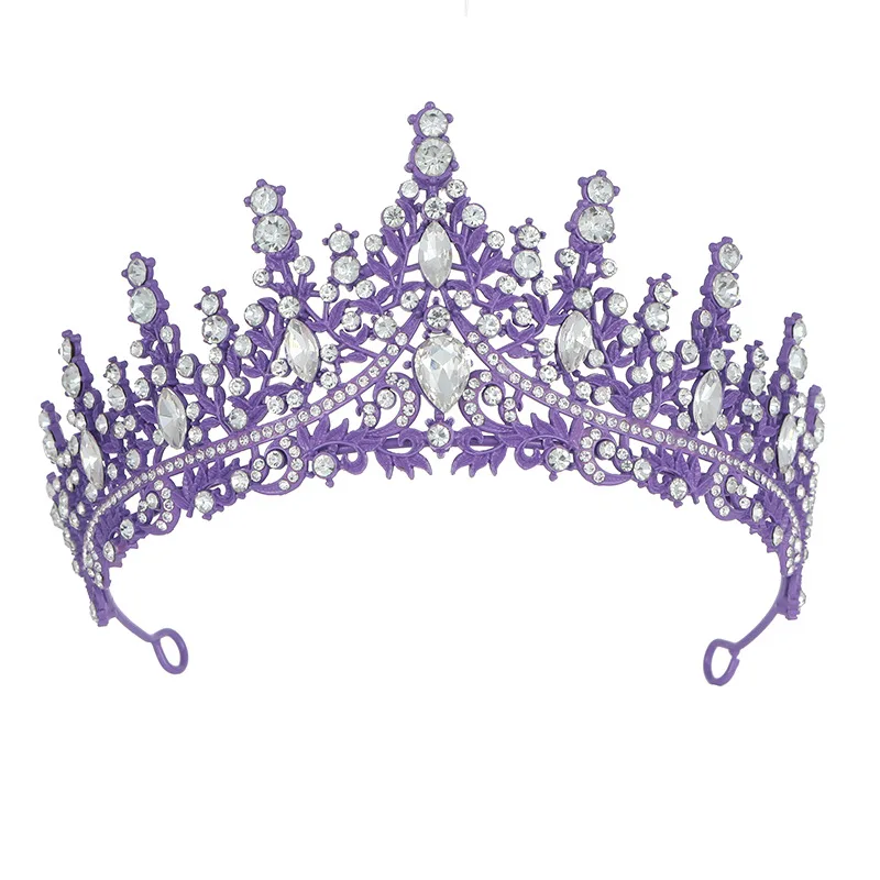 Women Crystal Ladies Party Wedding Pageant Rhinestone Tiara Crown Luxury Silver Princess Crown