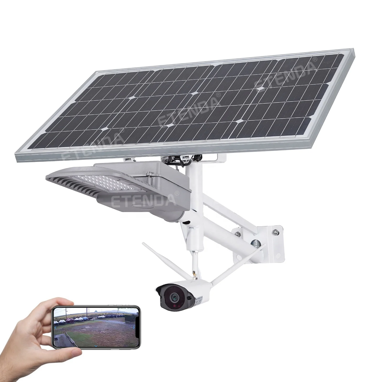 Hot selling jd jindian 4G Camera Solar Street light IP65 Waterproof  Outdoor lighting Suitable for courtyard