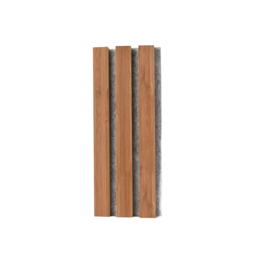 Modern Interior Space Decor Natural Timber Veneer Wooden Slat Acoustic Panels with 0.85NRC  Easy to Install