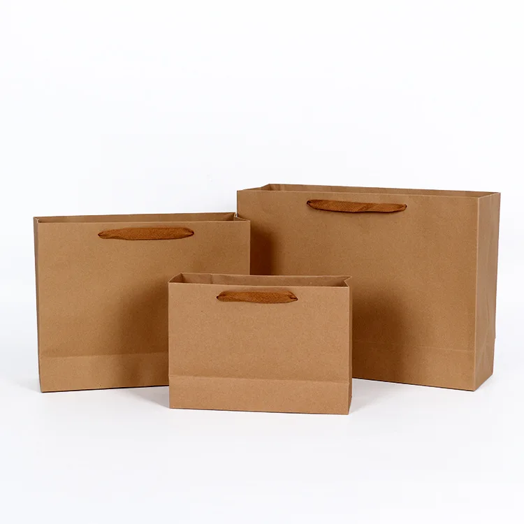 Wholesale Retail Logo Printed Cheap Caper Shopping Bags New fancy custom logo printed shopping bag gift paper bag with handle