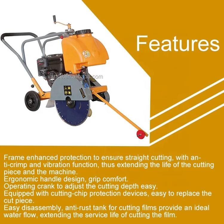 VANSE Manufacturers VS-Q300L Diesel Engine Concrete Roof Cutting Machine 150mm Asphalt Concrete Core Cutting Machine