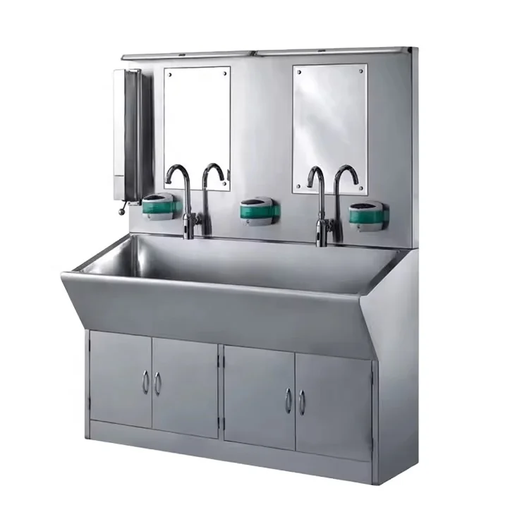 Hospital Scrub Wash Sink With Automatic Sensor Faucet