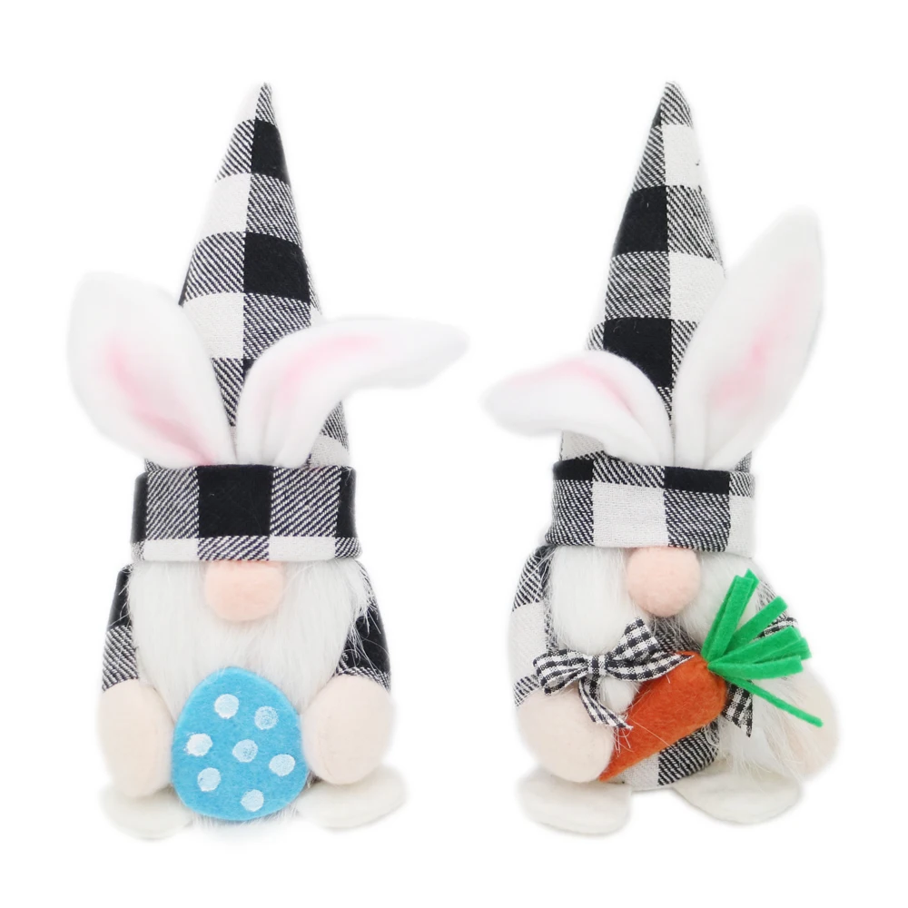 Happy Faceless Rabbit Doll Easter Dwarf Decoration