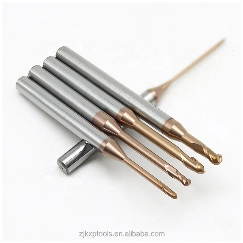 Wholesale in stock fast delivery CNC Long neck cutting Tools Brazed Carbide router bit 4 Flute Long Neck Corner Radius Endmills
