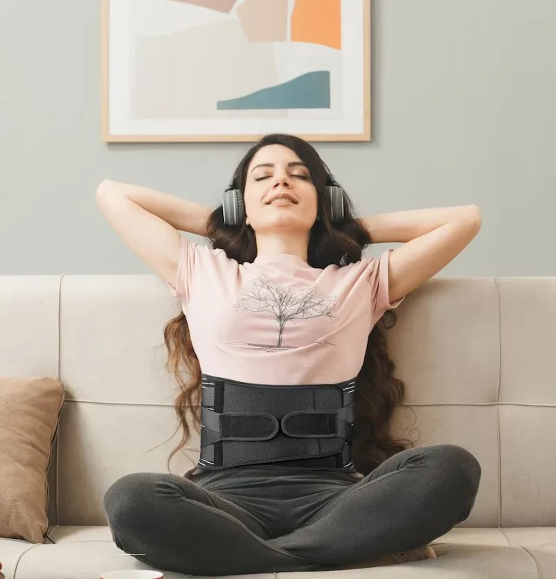 Unisex Back Brace with 6 Stays Working Safety Breathable Lumbar Back Belt Anti-skid Lumbar Support  lumbar back braces