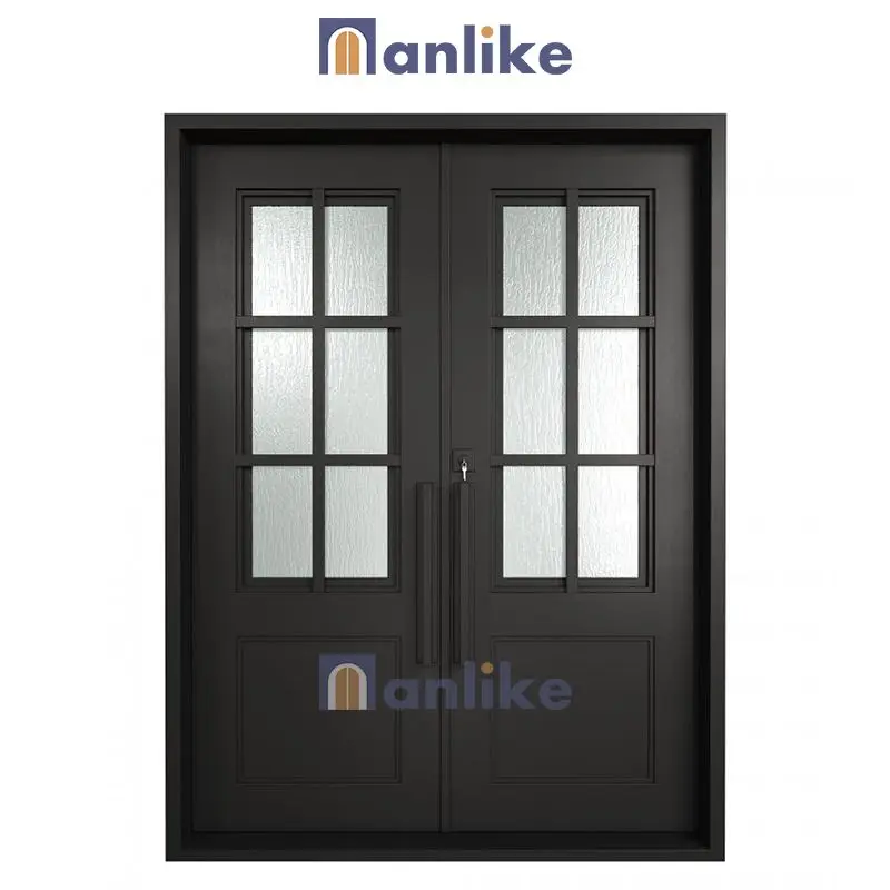 Anlike China Arches Double External Elegant Cast Beautiful Metal Wrought Old Front Iron Security Door for House