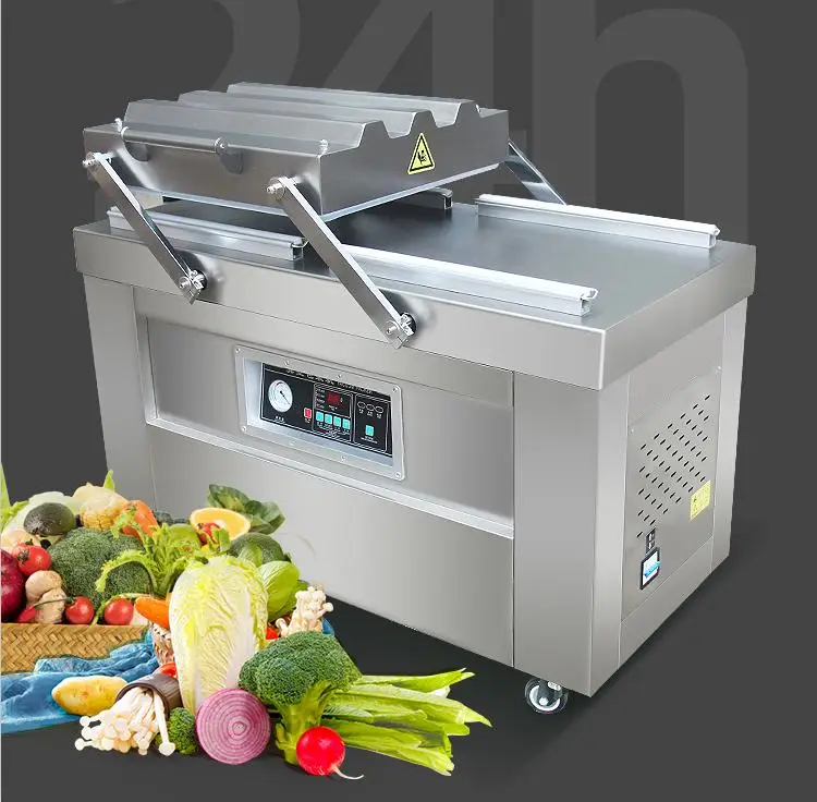 
Automatic vacuum food packing machine commercial dry and wet vacuum packer large table vacuum rice brick double chamber vac 
