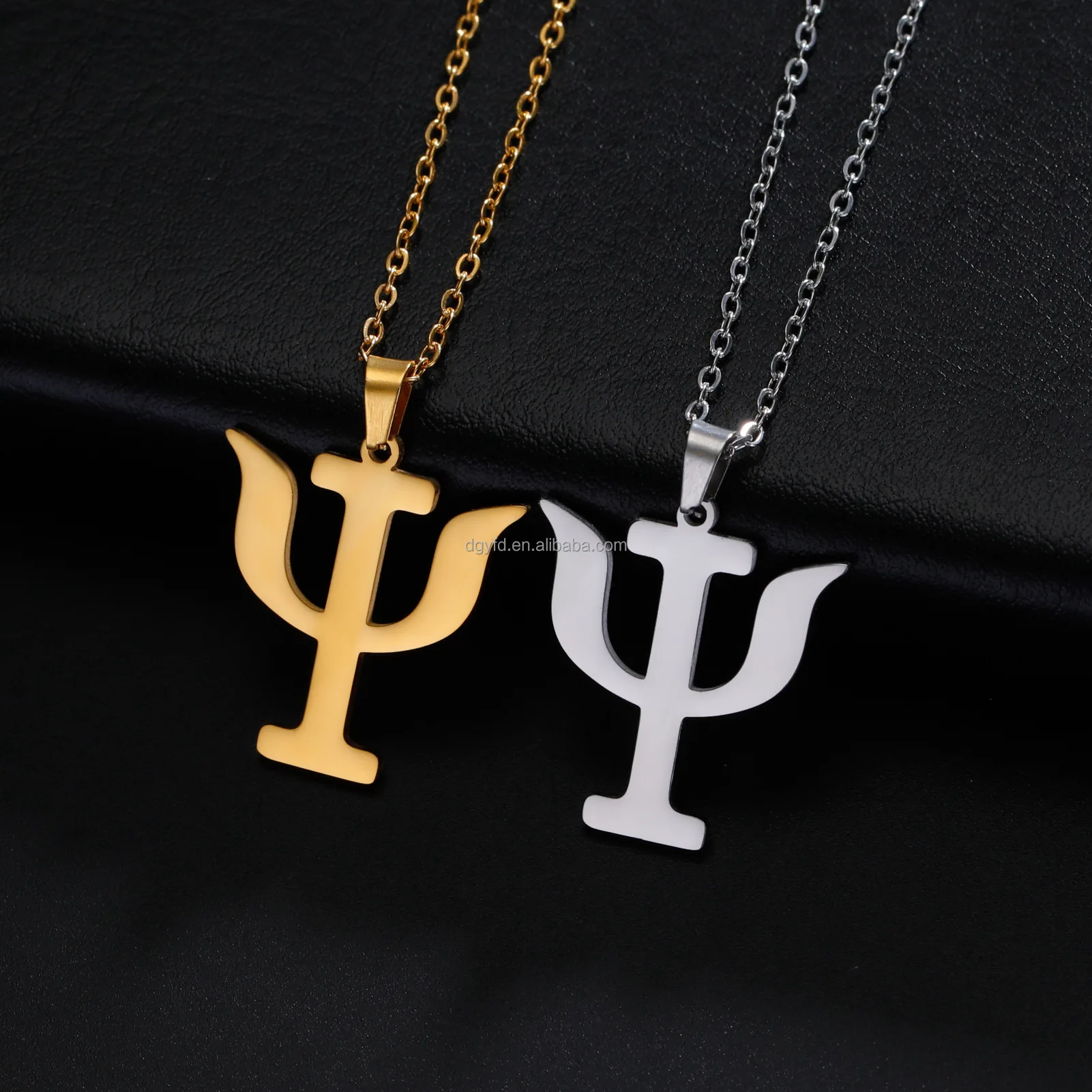 Custom Greek Letter Charm Necklace Jewelry Vendors Greek Alphabet Letter Alpha Beta Delta Psi Necklace