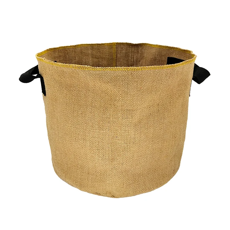 Perfectbio wholesale  Eco-friendly 1/5/7/10/ gallon burlap planter bag jute felt grow bag for garden home farms  flower