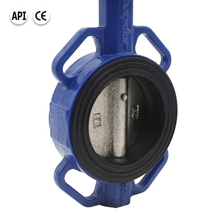 Bundor ANSI DIN ISO 2 inch 3 inch 4 inch 6 inch ductile iron body PN16 lever wafer butterfly valve