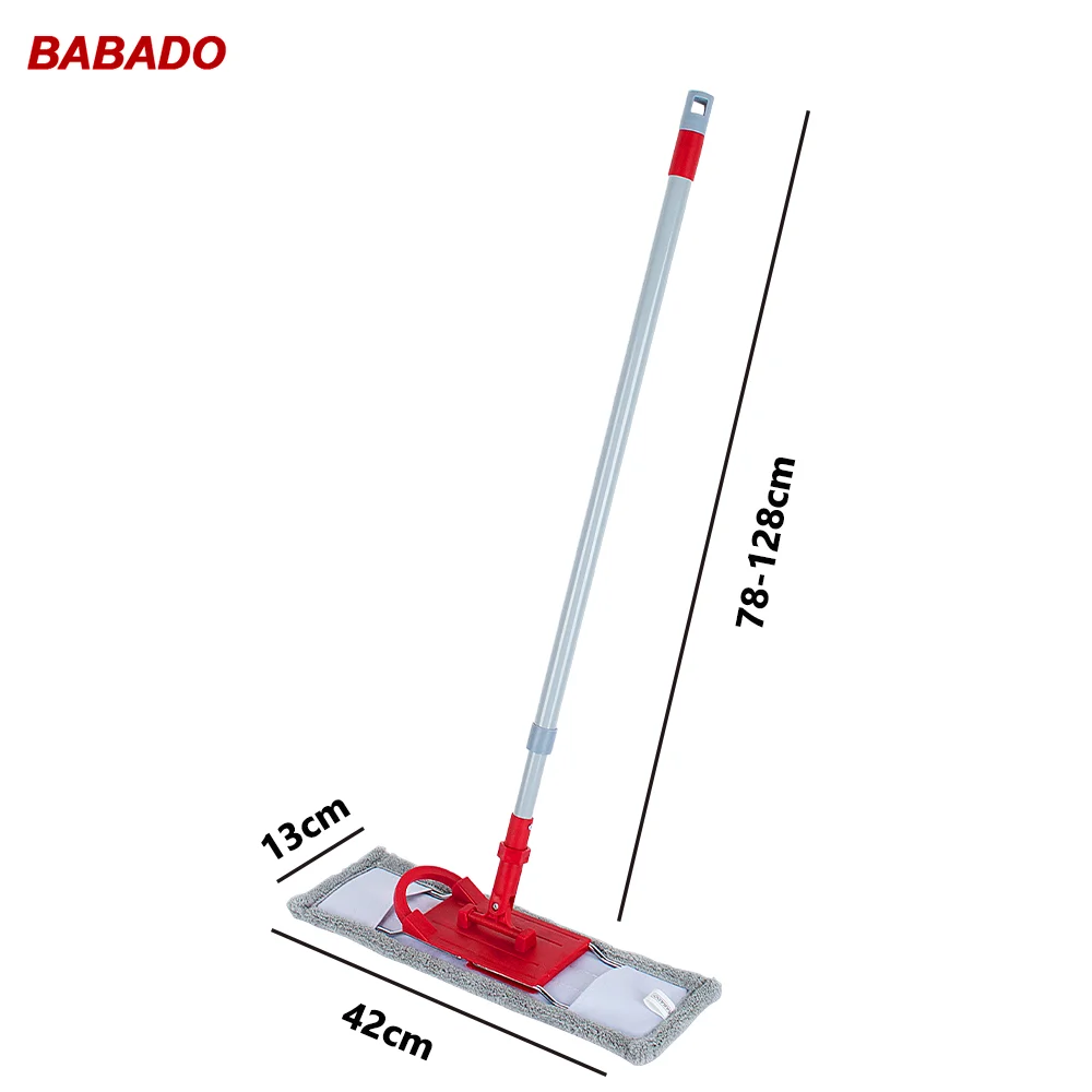 Брендовая Складная плоская Швабра из микрофибры BABADO
