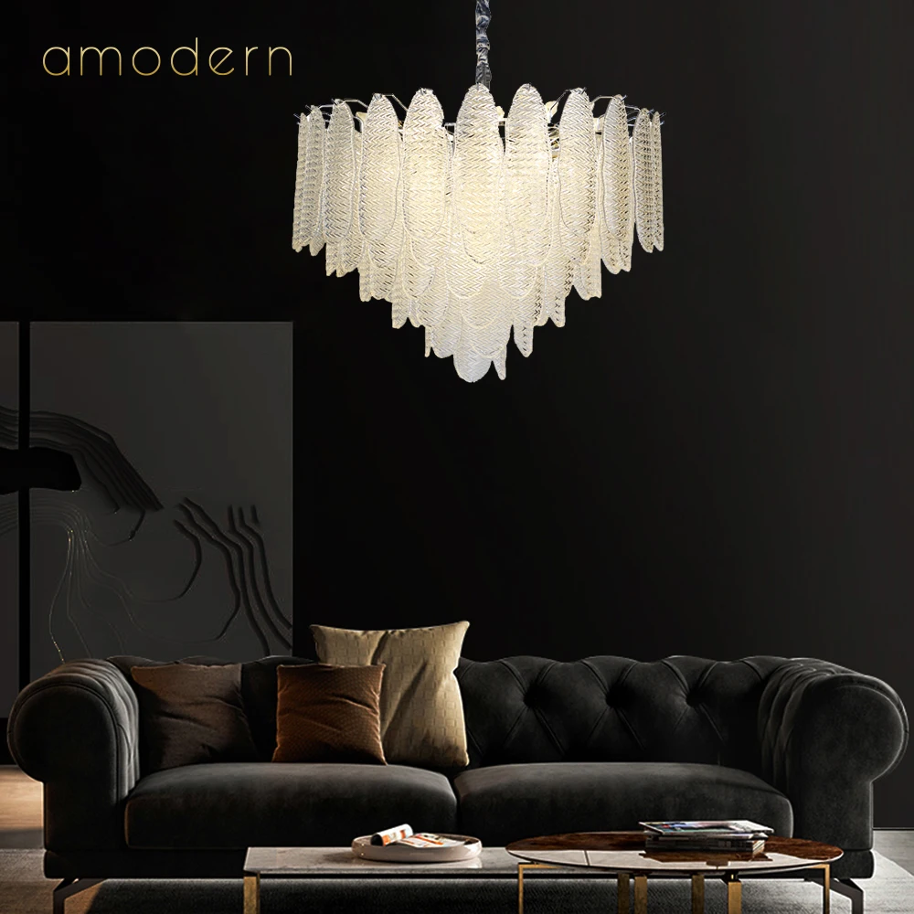 Vintage Style Unique Design Glass Lampshade Fancy Modern Gold And Crystal Pendant Light European Ceiling Lamp Bedroom Chandelier