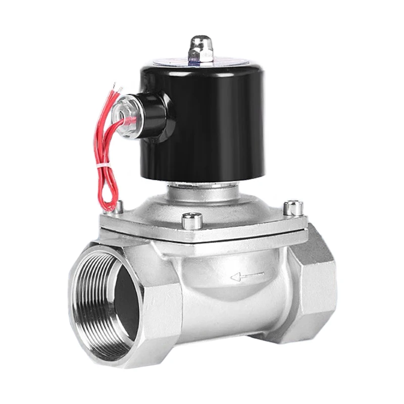 2w-08 Water Brass Solenoid Valve  Ac110v Ac220v Dc24v Dc12v 1/4in-2in Normally Closed 2 Way Stainless Steel Solenoid Valve