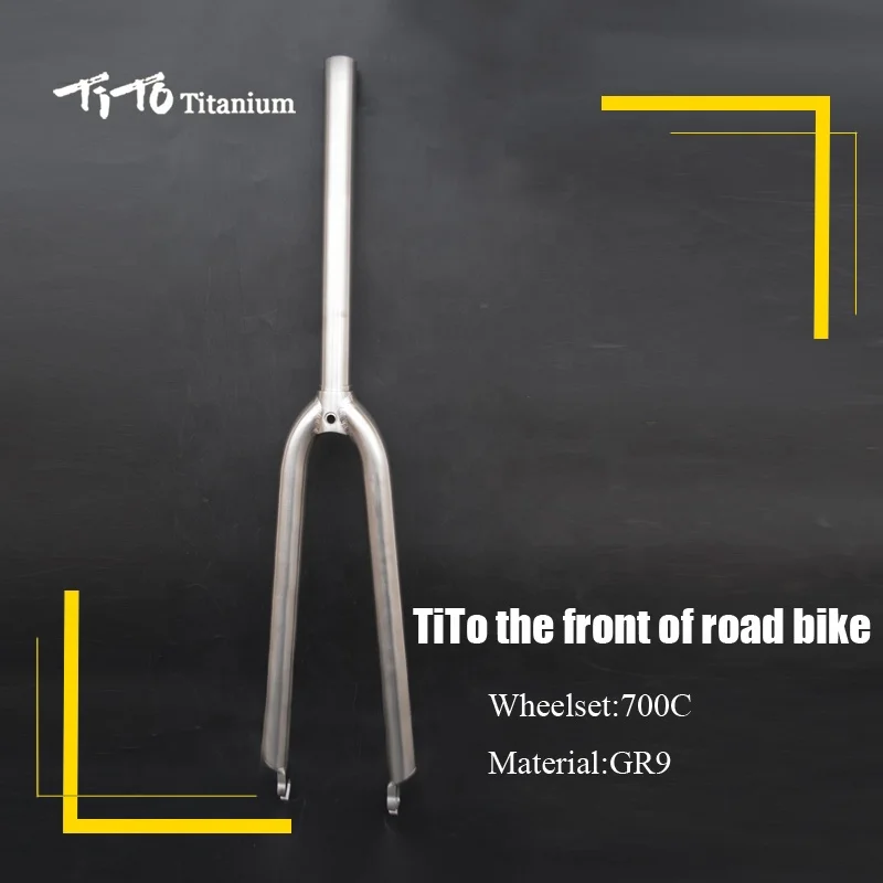 TiTo titanium fork outdoor sports road bike bicycle front fork bicycle accessories road rigid fork 29er mtb