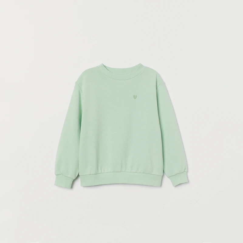 
2020 winter Custom logo solid color pullover girl baby kids fleece sweatshirt 