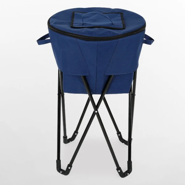 Portable Steel Tubue folding Stand cooler Bag Carry Straps Cooler Box With Holder For Picnic