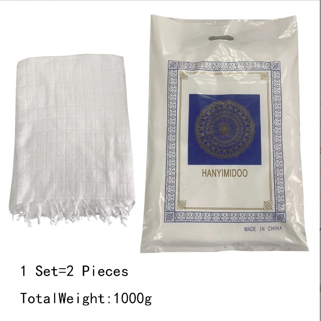 Wholesale high quality lightweight durable sanitary microfiber Muslim Arab Menihram hajj towels
