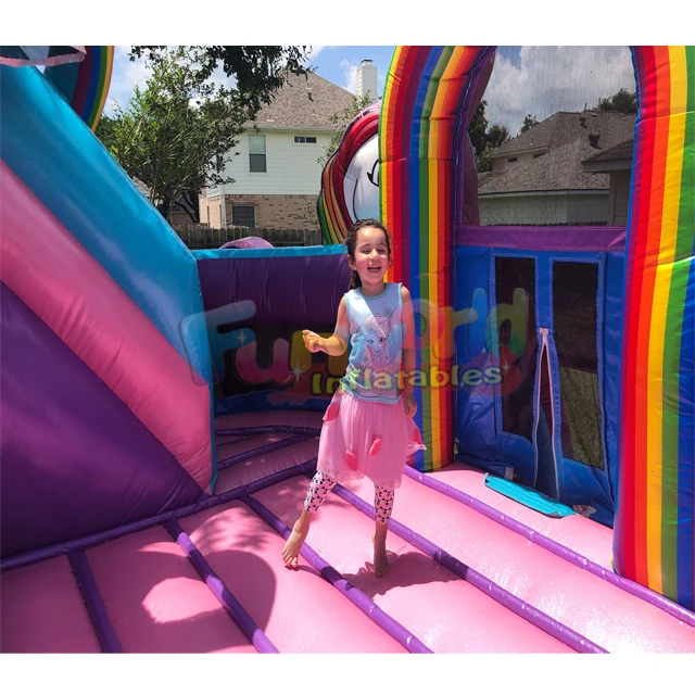 Unicorn commercial bounce houses Inflatable Bouncer bouncy castle