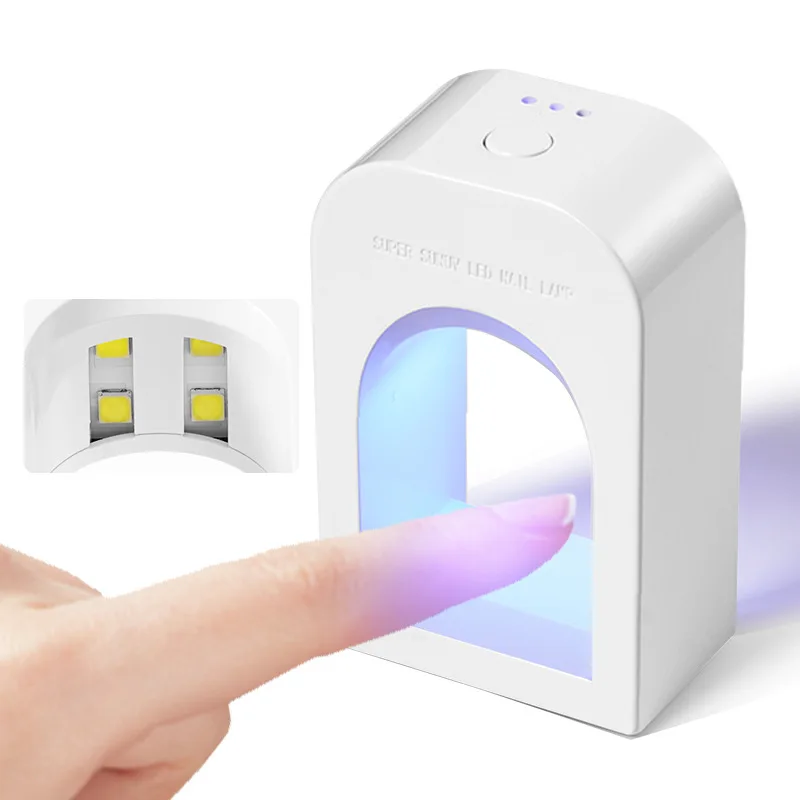 Mini Nail Dryer Machine Micro UV LED Lamp Portable USB Nail Gel Curing Machine Foldable Nail Polish Fast Lighting
