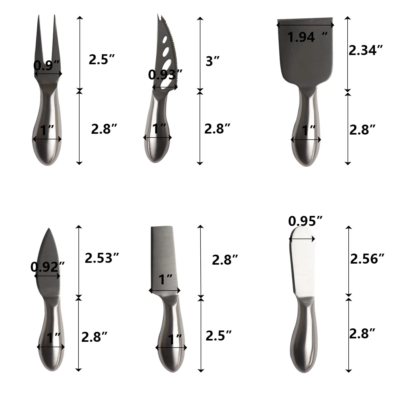 4/6 PCS Spreader Tools Butter Pizza Knives Slicer Cheese Knife Set