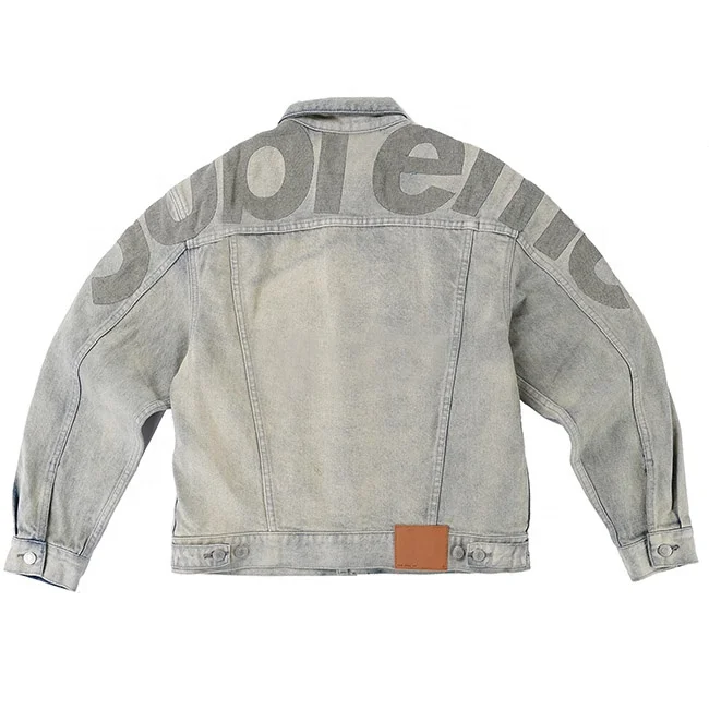 High quality jean jacket custom streetwear denim jacket for men jeans jacket