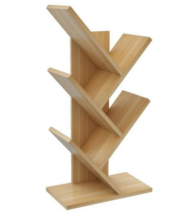 Tree Bookshelf Small Bookcases 5 Tier Book Shelves Floor Standing Tree Books Rack in Living Room Home Office