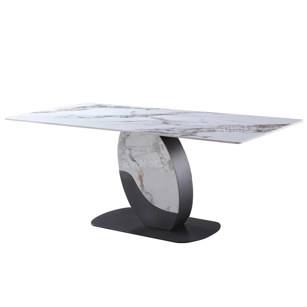 Роскошный гранитный обеденный стол из спеченного камня наборы столов для столовой 8 стульев и настольная мебель