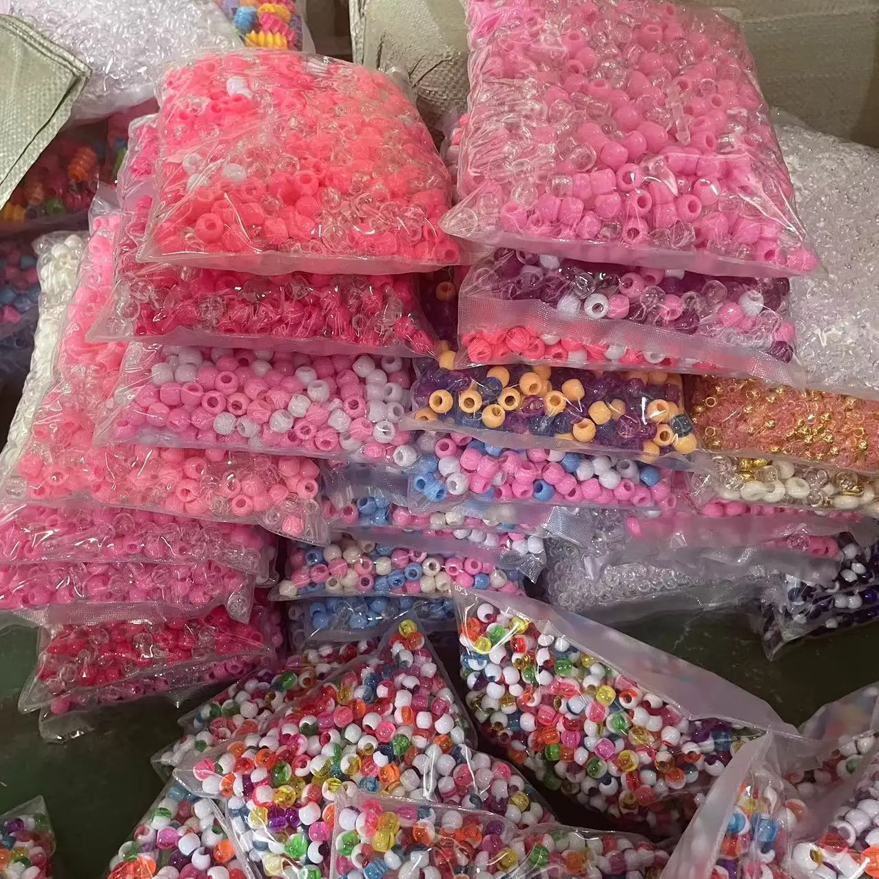 Mylulu Cheapest price kids big pack bulk bead kids hair beads wholesale for children colorful braiding hair beads