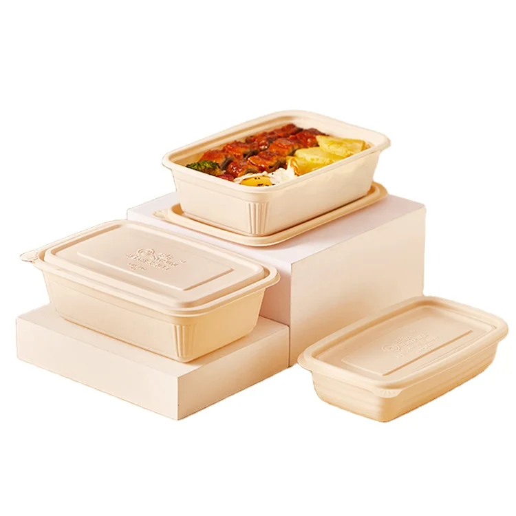 Customize Disposable Food Storage Container Customize Square Biodegradable Lunch Paper Box biodegradable disposable tableware