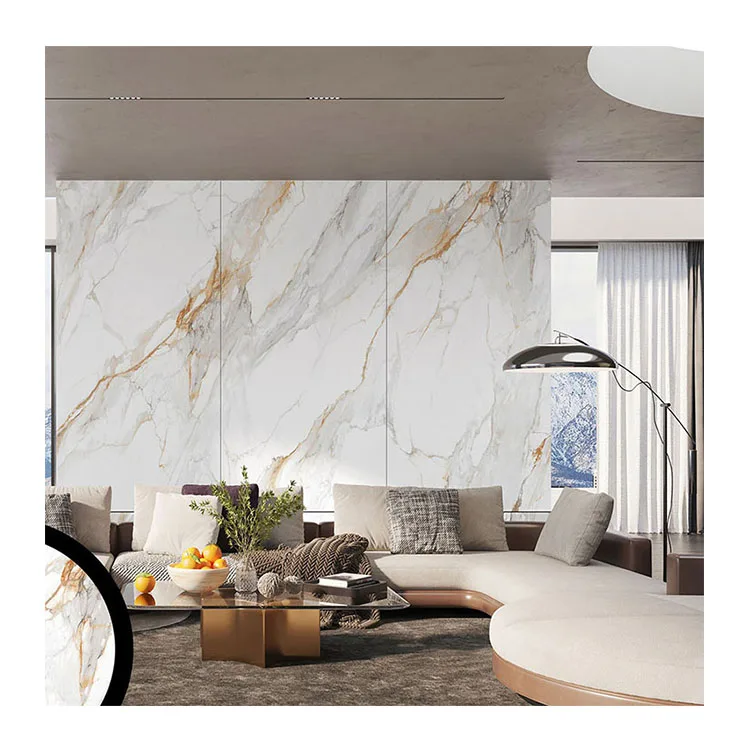Matte Floor Tile 1200x2400mm Marble Look Porcelain Wall Sintered Stone Slabs Tile For Decoration