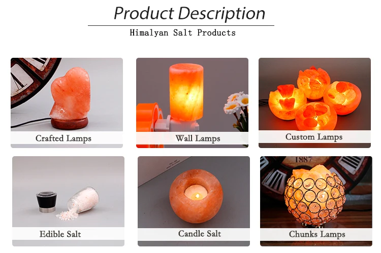 Dimmable Home Himalayan Crystal Salt Lamp Stone Pakistan Natural Pink Himalayan Rock Salt Lamp