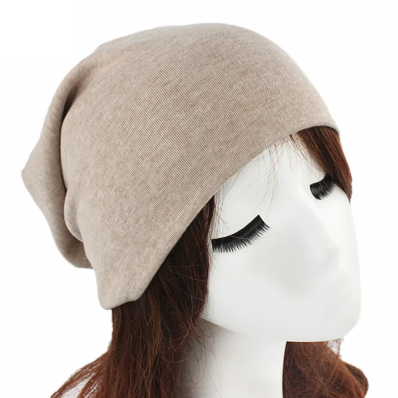 Factory Custom Solid Color Skull Beanies Head Cover Cap Cashmere Double Layer Fabric Caps Turban Bonnet Hat TTM-33