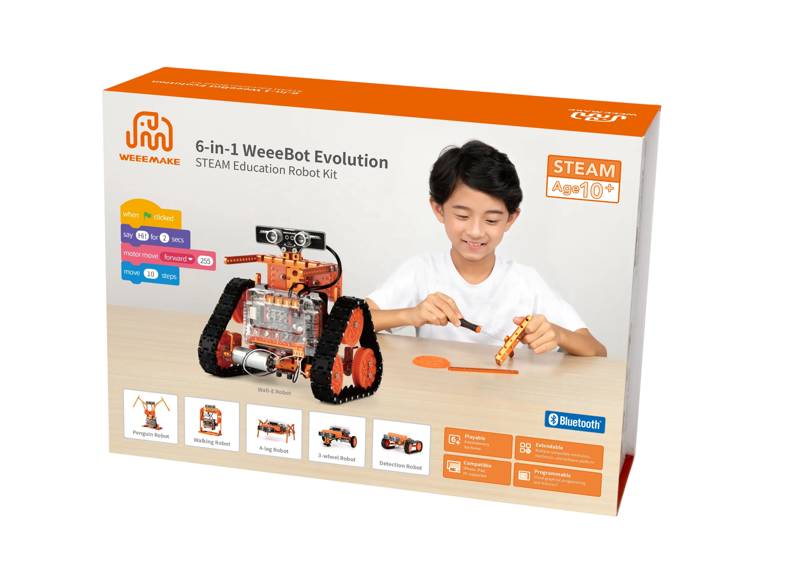 Mental 6 in 1 training  programming educational robot car kit for kid