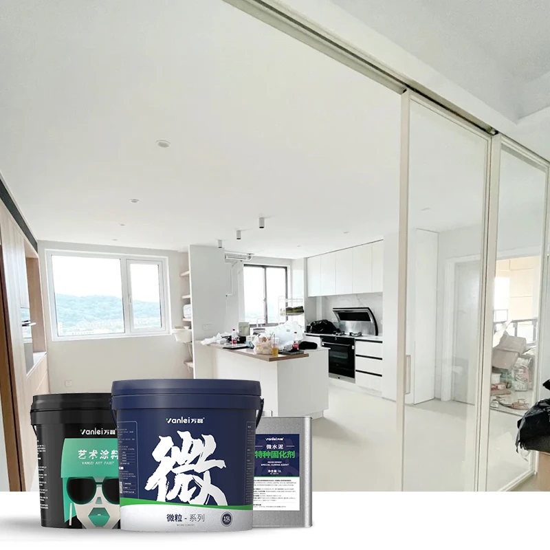 Wanlei Foshan Microcement Paint Factory Direct Supply Cost Effective Microcement Resin Coating Building