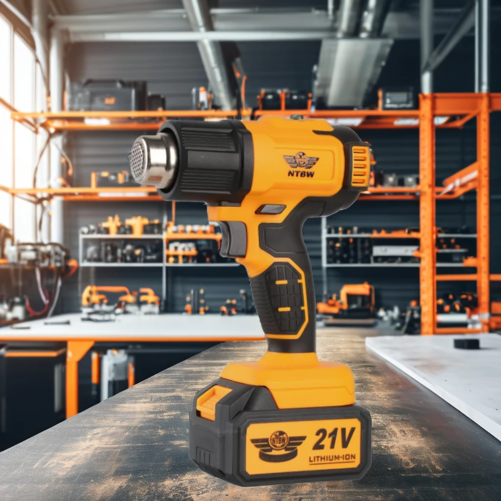 2022 Model 21V Industrial & DIY Grade Lithium Electric Heat Shrinkage Hot Air Gun Temperature Adjustable Battery Power Source