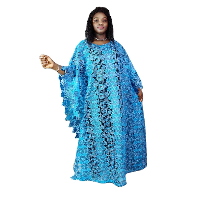 Muslim Fashion African Women Clothing Dashiki Abaya Free Size Stylish Loose Long Evening Dresses And Inside Skirt Lace Robe