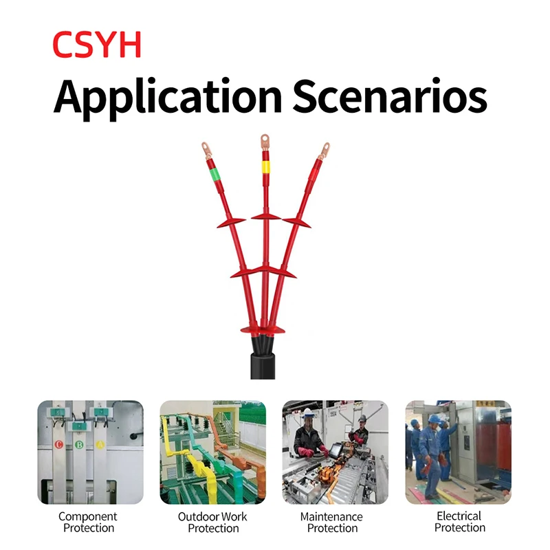 10-35kv High-voltage Heat Shrink Cable Wire Insulation Termination Head Indoor Outdoor Joint Heat Shrink Connection Accessories