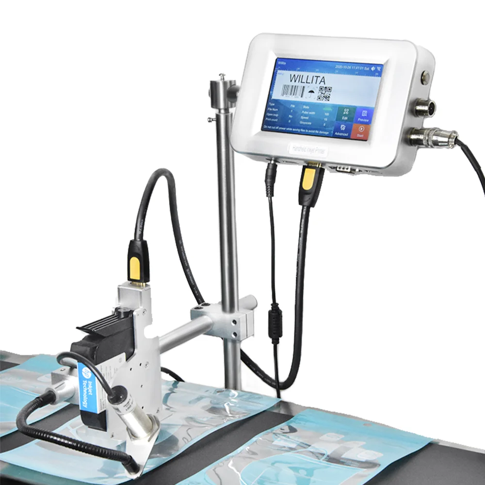 Automatic Online batch code tij printer thermal inkjet expiry date inkjet printer for automatic conveyor belt