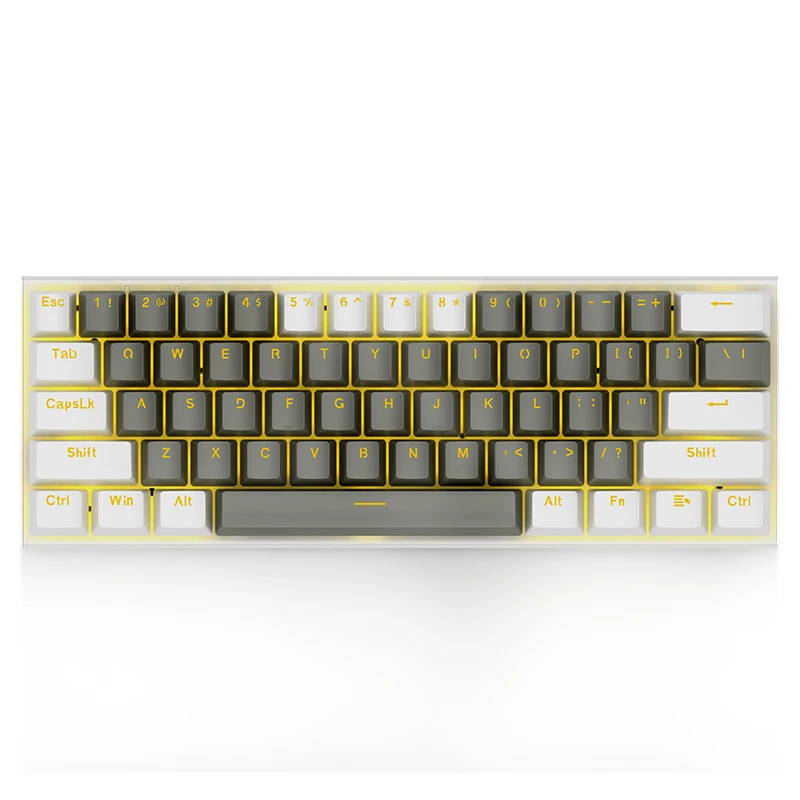 E-YOOSO 60% Mechanical Keyboard Custom Spanish English Teclado Gamer Ergonomic PC Computer Laptop RGB Backlit Gaming Keyboards