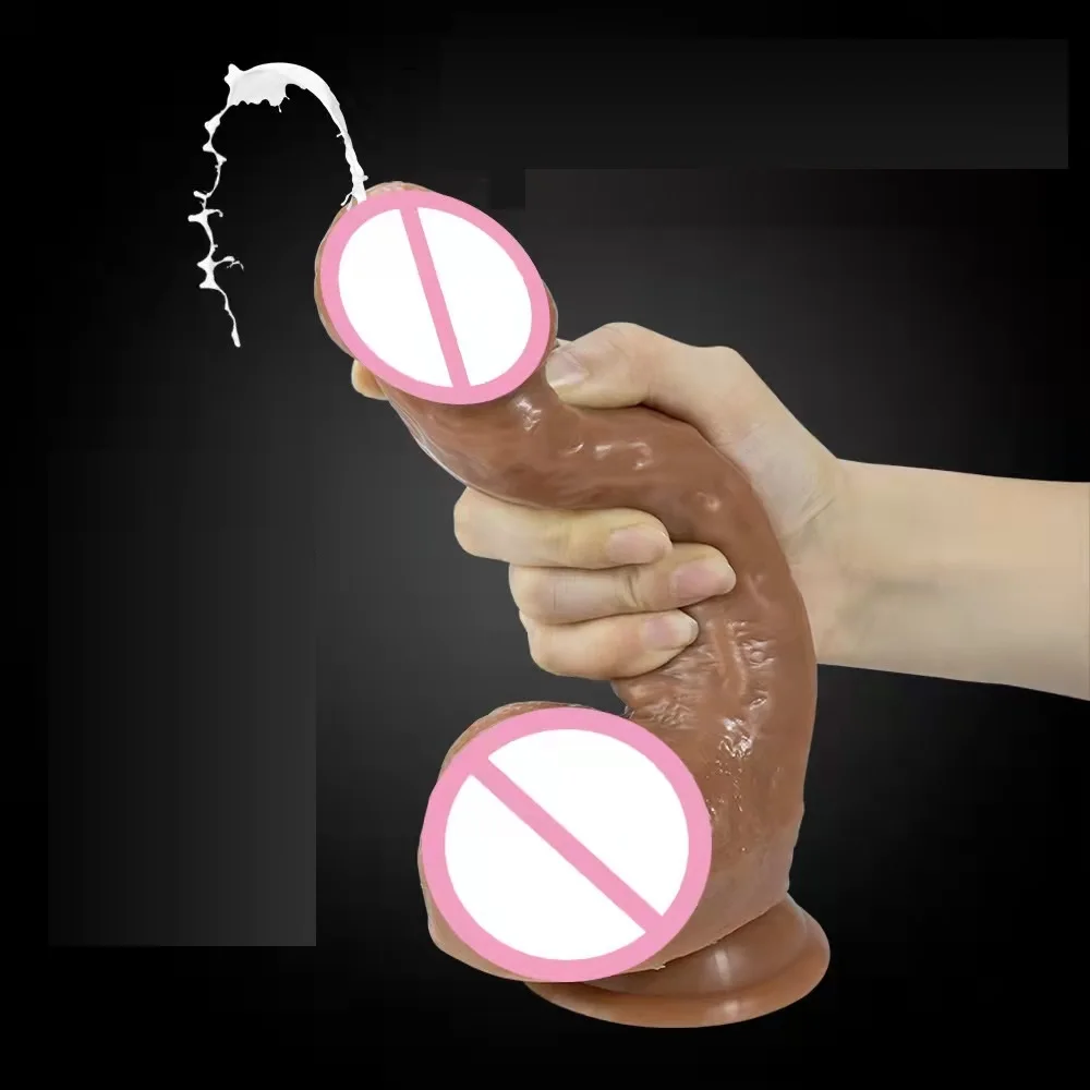 Big Squirting silicone Dildo Realistic Ejaculating Dildos With Suction Cup Sex Toys For Adults Woman Gay