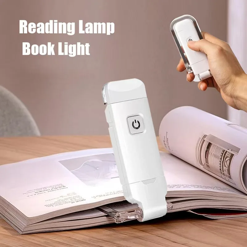 Creative Rechargeable Dimming Color Mini Reading Bookmark Light USB Bedroom Clip on Led