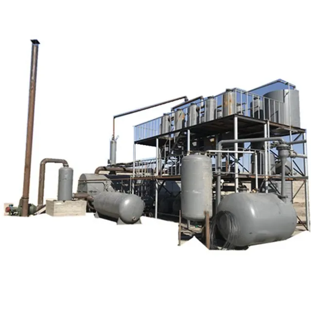 Waste oil recycling to diesel engine oil refining machine
